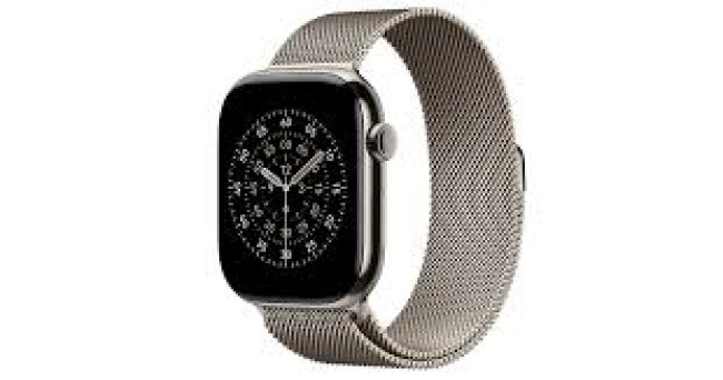 Apple Watch Series 11 46mm GPS + Cellular Titanium Case with Milanese Loop, Natural  M/L - фото, картинка Apple Watch Series 11 46mm GPS + Cellular Titanium Case with Milanese Loop, Natural  M/L - фото