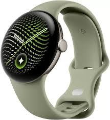 Умные часы Google Pixel Watch 5 41 мм (оливковый сатиновый/оливковый, спортивный силиконовый ремешок) - фото1 Умные часы Google Pixel Watch 5 41 мм (оливковый сатиновый/оливковый, спортивный силиконовый ремешок) - фото1