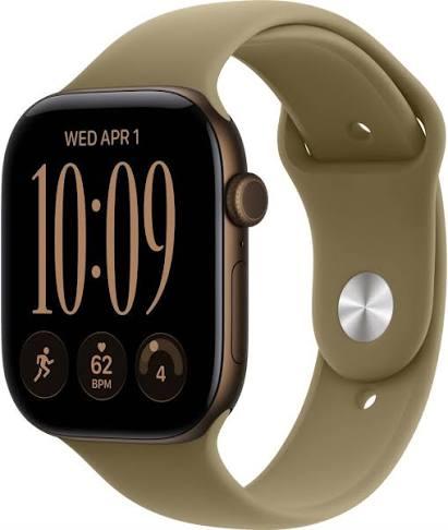 Умные часы Apple Watch Series 12 46 мм (алюминиевый корпус, темная бронза/оливковый, спортивный силиконовый ремешок M/L) Умные часы Apple Watch Series 12 46 мм (алюминиевый корпус, темная бронза/оливковый, спортивный силиконовый ремешок M/L)