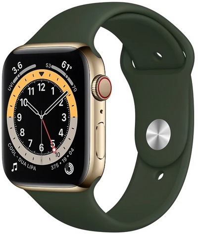 Смарт-часы Apple Watch Series 6 LTE 44mm Stainless Steel Gold (M09F3) - фото