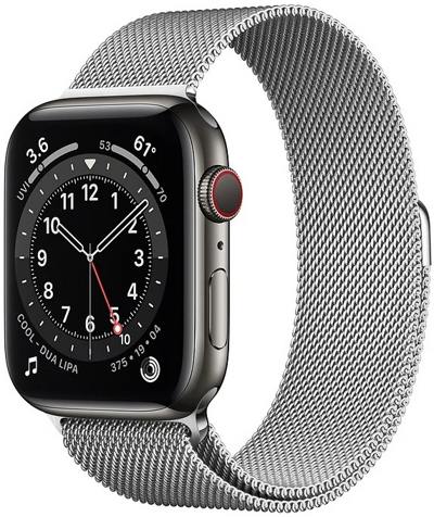 Смарт-часы Apple Watch Series 6 LTE 44mm Stainless Steel Silver (M09E3) - фото