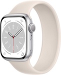 Смарт-часы Apple Watch Series 8 41 мм (алюминиевый корпус, серебристый/звездный свет, силиконовый ремешок)