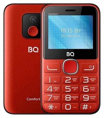 Мобильный телефон BQ BQ-2301 Comfort (красный/черный)