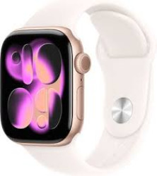 Умные часы Apple Watch Series 11 42 мм (алюминиевый корпус, розовое золото/легкие румяна, спортивный силиконовый ремешок S/M)