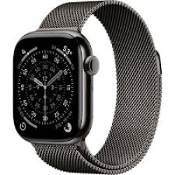 Apple Watch Series 11 GPS + Cellular 42mm Slate Titanium Case with Slate Milanese Loop (MF8U4)
