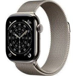 Apple Watch Series 11 42mm GPS + Cellular Titanium Case with Milanese Loop, Natural (MF8P4)