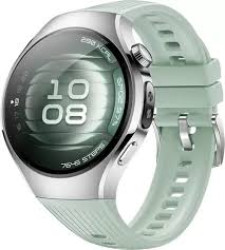 Умные часы Huawei Watch 5 42 мм (серебристый, с зеленым силиконовым ремешком, международная версия)