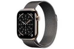 Умные часы Apple Watch Series 11 LTE 42 мм (титановый корпус, золотистый/сланец, миланская петля)