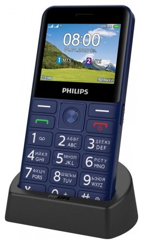 Philips Xenium E207 (синий) - фото