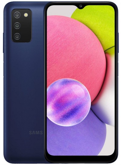 Смартфон Samsung Galaxy A03s 4Gb/64Gb синий (SM-A037F/DS) - фото