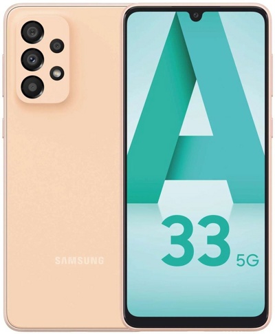 Смартфон Samsung Galaxy A33 5G 6GB/128GB персиковый (SM-A336B/DSN) - фото